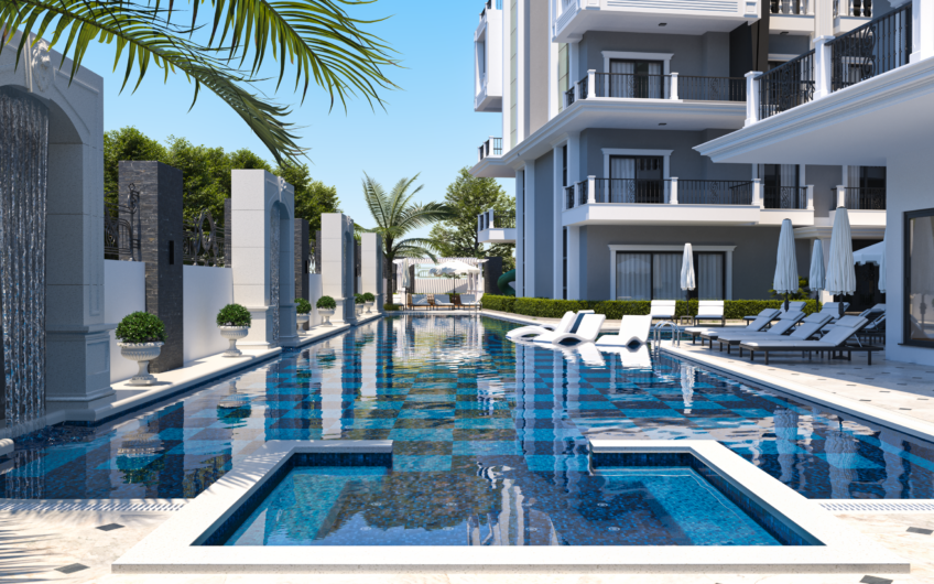 New off-plan project of a residential complex in the center of Alanya