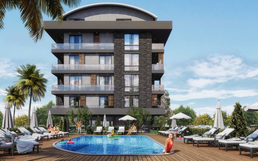3 and 4 room apartments for sale in a new residential project in Alanya Oba