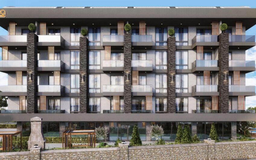 3 and 4 room apartments for sale in a new residential project in Alanya Oba