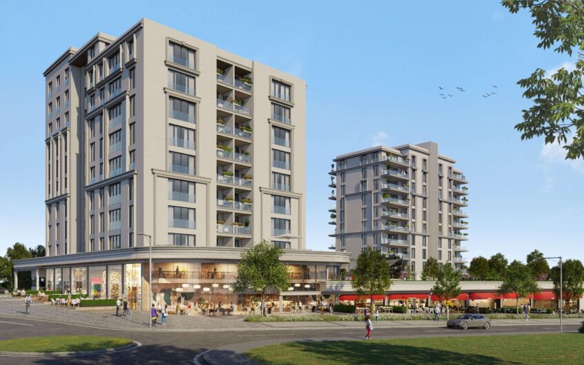 Deluxe apartments of in a complex for sale in Istanbul Basaksehir near the Istanbul Airport