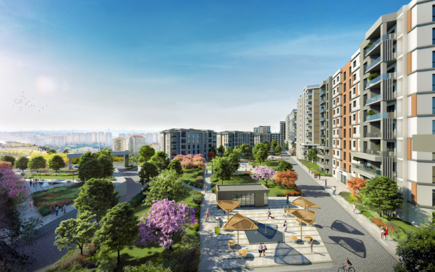 New modern residential complex in Başakşehir, Eurasia