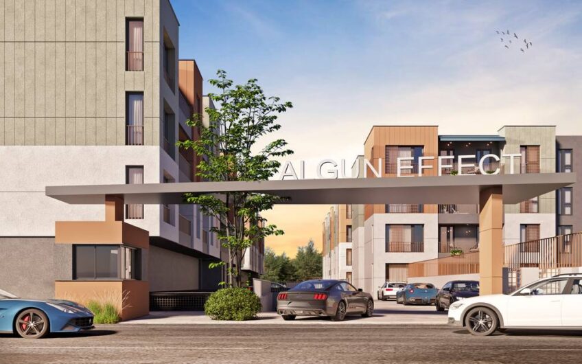 Apartments for sale with various floor plans, in a complex with shops and cafes