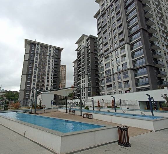 Apartments in Istanbul Gaziosmanpasa with commercial shops, pools, and spa