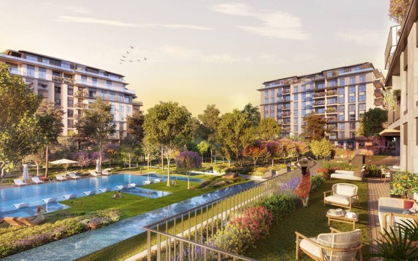 Istanbul Levent properties in a large complex with green landscaped and facilities