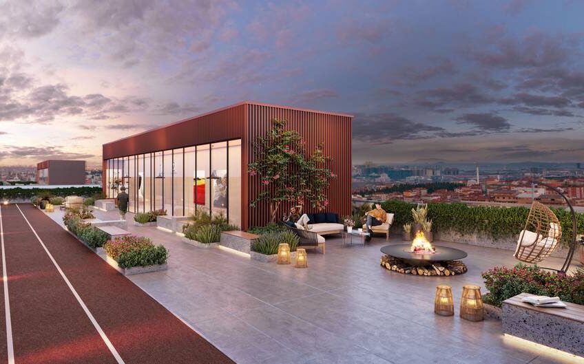 Modern apartments in a complex with an admirable design in Istanbul Halkali