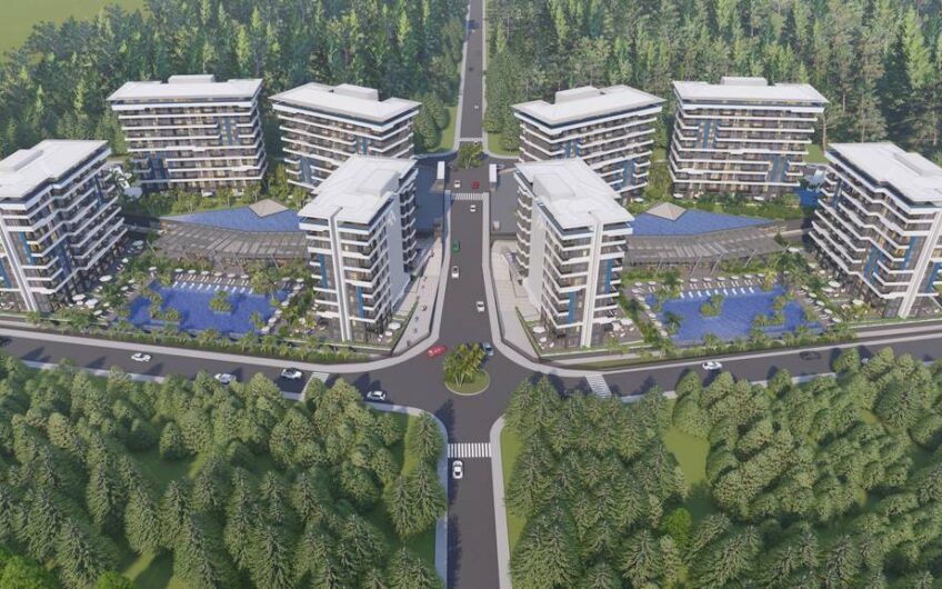 Excellent residential complex project suitable for residence permit in Okurcalar region