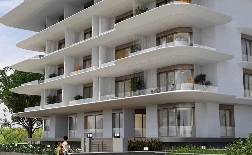 Luxury residential project Oxo Beach at seafront in Kestel