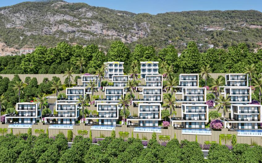 Paradise Villas luxury villa project in Alanya Tepe neighborhood