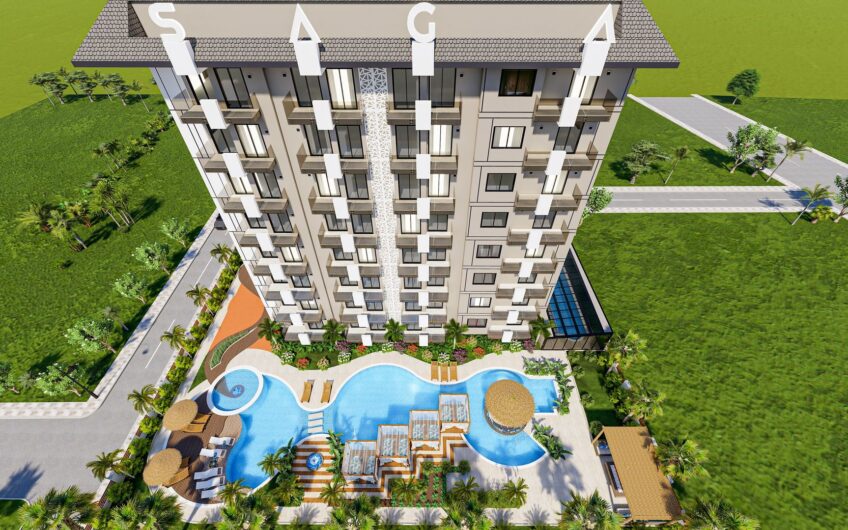 Best Home 41 Saga 2+1 Flat Suitable for Residence Permit in Alanya
