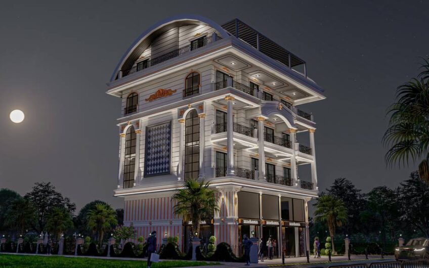 New project Avax Boulevard with ancient Roman architecture