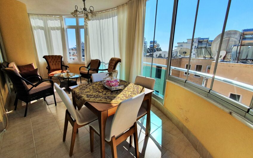 4+1 furnished duplex with sea view in Mahmutlar