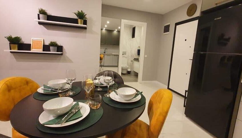 1+1 furnished apartment for sale in Alanya Center