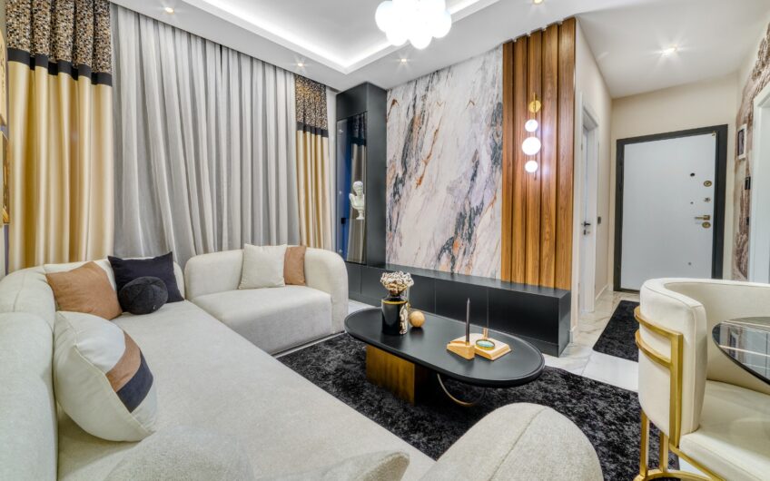 1+1 luxury apartment for sale in Avsallar