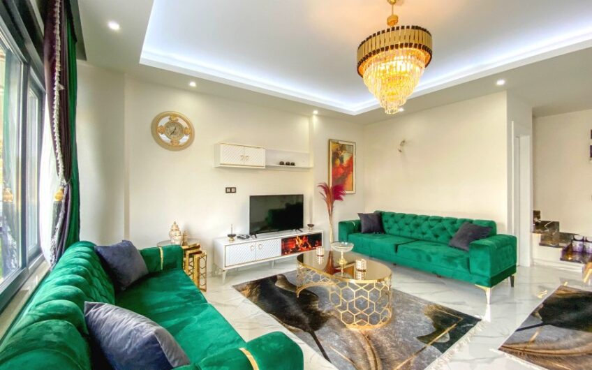 2+1 Luxury furnished duplex in Oba