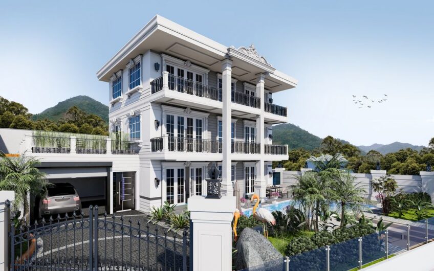 Triplexvilla i Alanya, Turkiet Lämplig för turkiskt medborgarskap