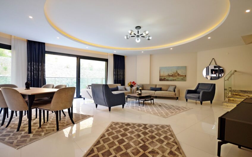 Luxury 2+1 Furnished Duplex Apartment for Sale by the Sea in Kargıcak, Alanya | Konak Seaside Premium