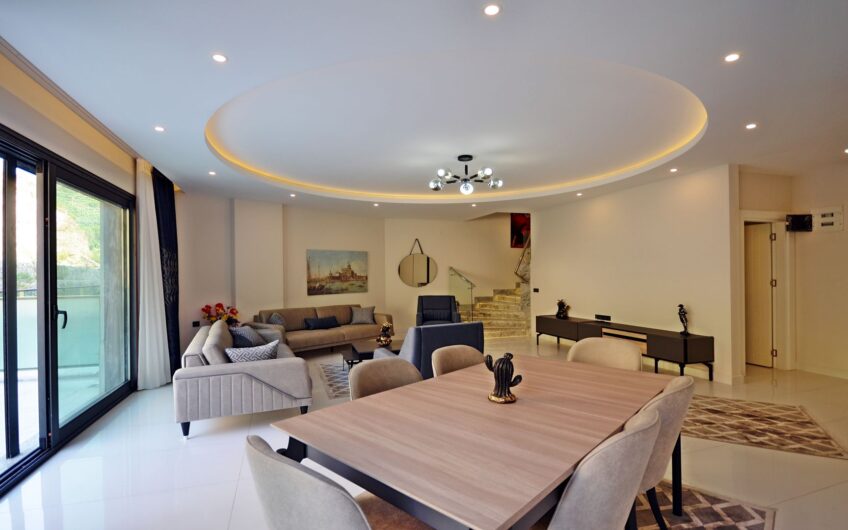 Luxury 2+1 Furnished Duplex Apartment for Sale by the Sea in Kargıcak, Alanya | Konak Seaside Premium