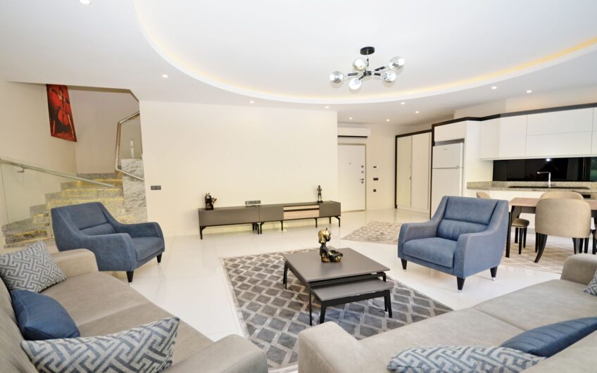 Luxury 2+1 Furnished Duplex Apartment for Sale by the Sea in Kargıcak, Alanya | Konak Seaside Premium