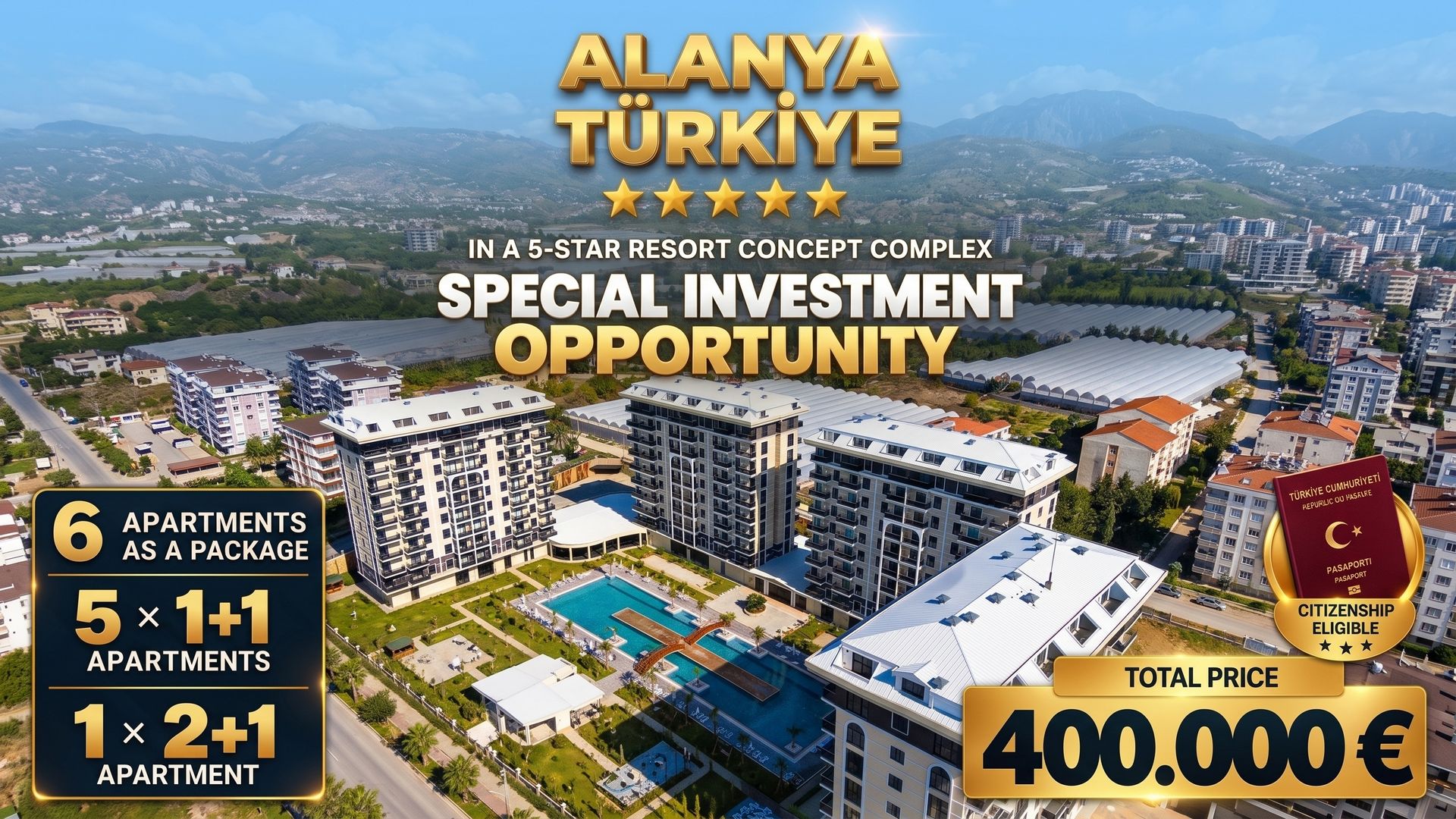 Apartments for Sale in Alanya | Citizenship Eligible Investment Package