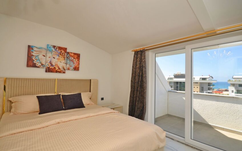 LUXURY 4 ROOM DUPLEX, 300 METERS FROM THE SEA IN KARGICAK, ALANYA