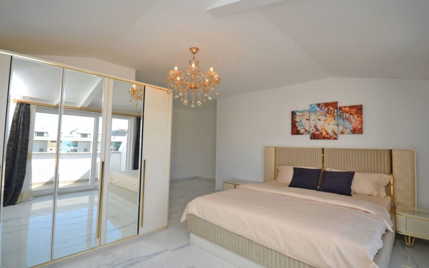LUXURY 4 ROOM DUPLEX, 300 METERS FROM THE SEA IN KARGICAK, ALANYA