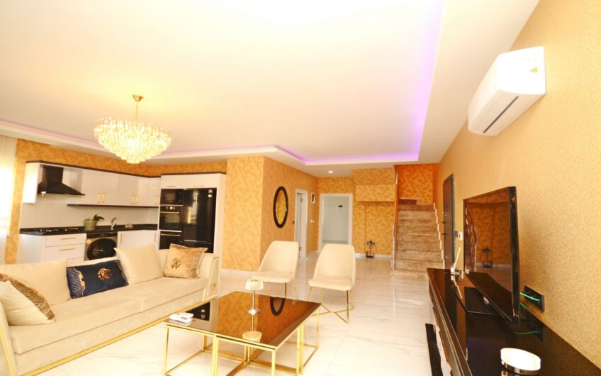 LUXURY 4 ROOM DUPLEX, 300 METERS FROM THE SEA IN KARGICAK, ALANYA