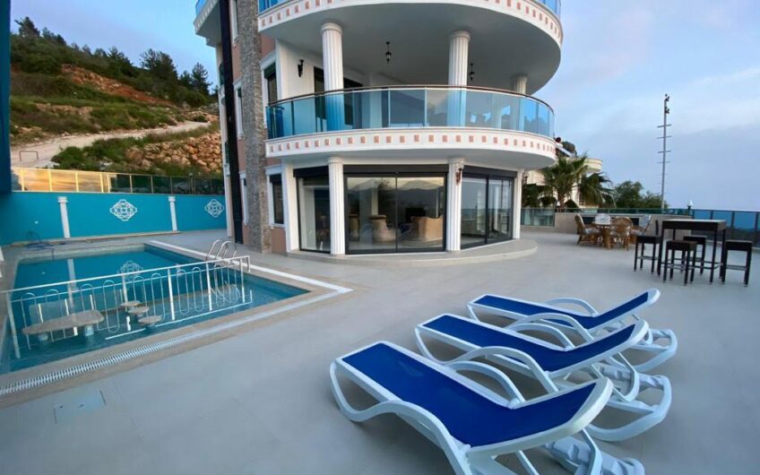 5+1 Triplex Villa for Sale in Alanya Kestel | Sea View
